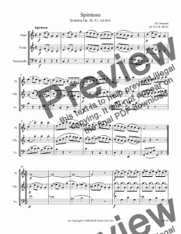 page one of Spiritoso (flute, violin, cello) 