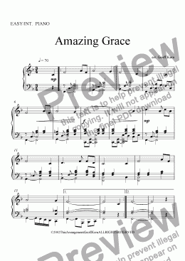 page one of Amazing Grace