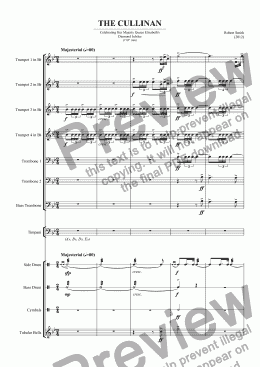 page one of 001 - THE CULLINAN (Fanfare Team - 4 trpts, 3 trbs, 4 perc)