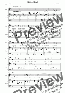 page one of CHRISTMAS CANTATA mov II Kleine Kind