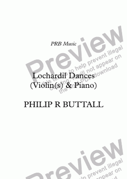 page one of Lochardil Dances (Violin & Piano)