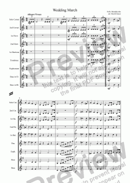 page one of Wedding March [Mendelssohn]