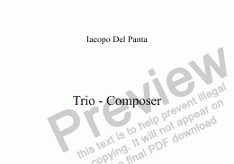 page one of Trio - Composer