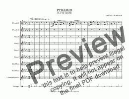 page one of PYRAMID (flute choir)