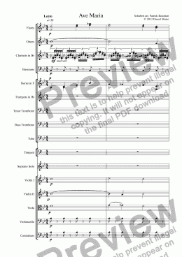 page one of Schubert - Ave Maria for Choir and Orchestra