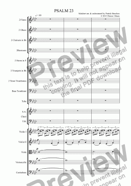 page one of Schubert - Psalm 23 for Choir and Orchestra