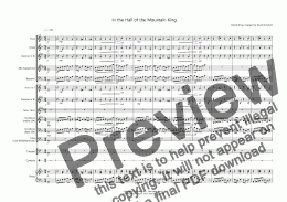 page one of In the Hall of the Mountain King for School Wind Band