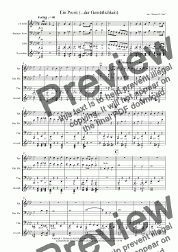 page one of Ein Prosit (...der Gemütlichkeit) - Quartet