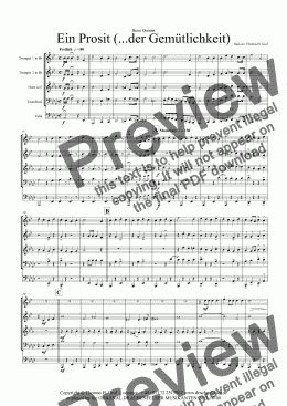 page one of Ein Prosit (...der Gemütlichkeit) - Brass Quintet