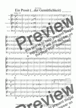 page one of Ein Prosit (...der Gemütlichkeit) Wind Quintet