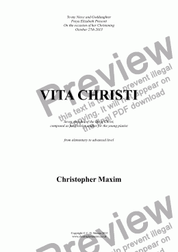 page one of Vita Christi (Piano solo)