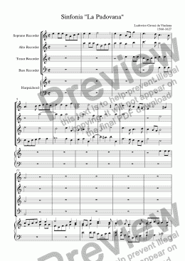 page one of Sinfonia "La Padovana" (Viadana)