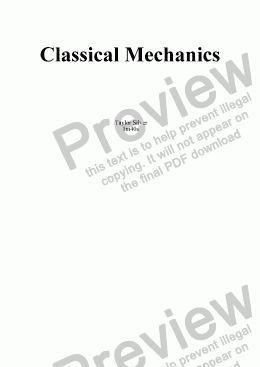 page one of Classical Mechanics