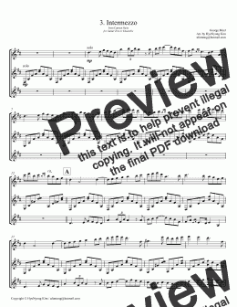 page one of Carmen Suite (3.Intermezzo) for Guitar Trio