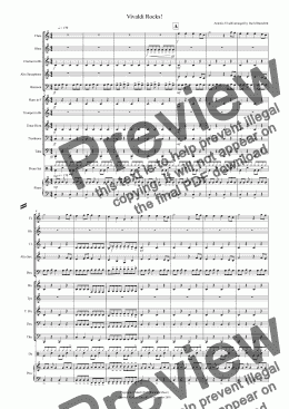 page one of Vivaldi Rocks! for School Band