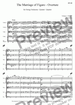 page one of The Marriage of Figaro - Overture