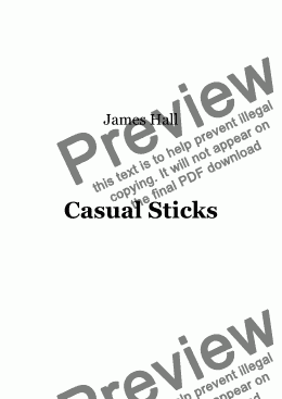 page one of Casual Sticks