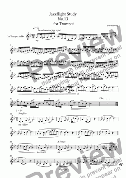 page one of Jazzflight Study  No.13  for Trumpet