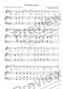 page one of O Perfect Love - Descant