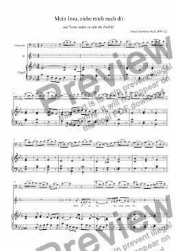 page one of J.S.Bach Cantata BWV 22/2 Mein Jesu, ziehe mich nach dir Alto, Vc, Og