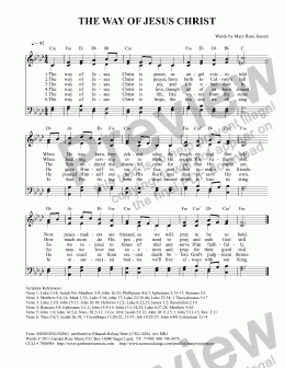 page one of The Way of Jesus Christ (MORNING SONG) SATB Hymn
