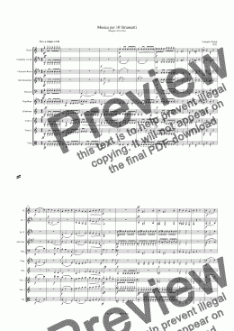 page one of Musica per 10 Strumenti Omaggio a Terry Riley