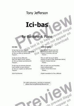 page one of Ici-bas