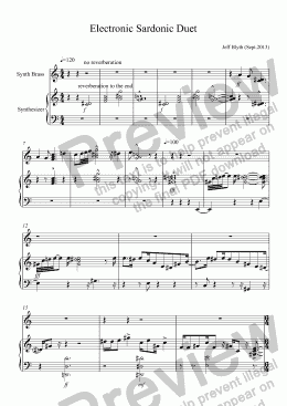 page one of Electronic Sardonic Duet