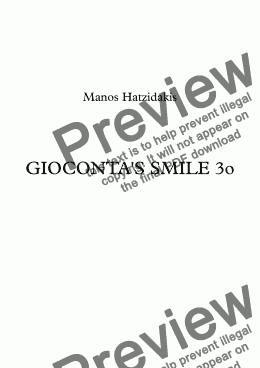 page one of GIOCONTA'S SMILE 3o