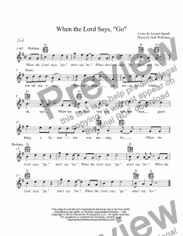 page one of When the Lord Says, "Go"