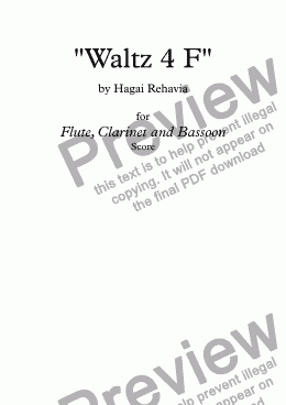 page one of Waltz 4 F