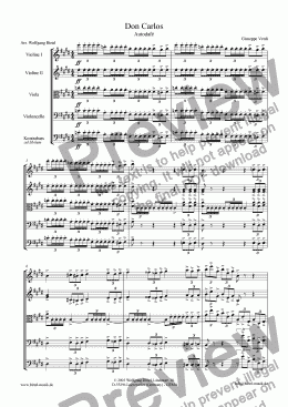 page one of Don Carlos (Carlo) (For Strings)