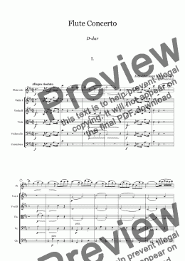page one of John Thomson - Flute Concerto  D-dur - full score