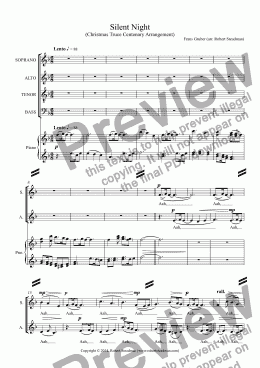 page one of Silent Night (Christmas Truce Centenary Arrangement)