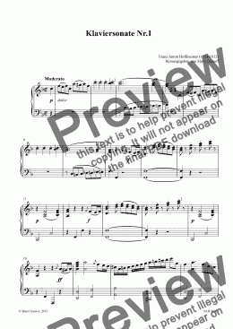 page one of Piano Sonata No.1 in F-major