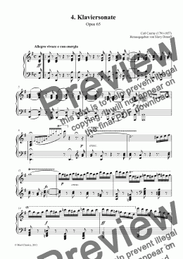 page one of Piano Sonata No. 4, Opus 65