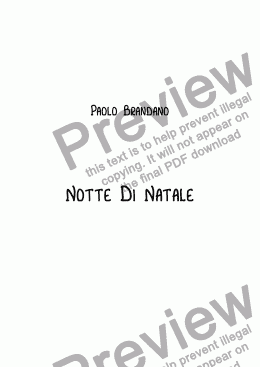 page one of Notte Di Natale