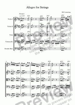 page one of Allegro for Strings