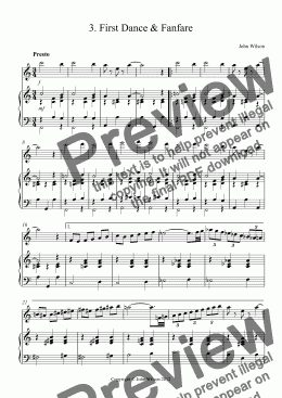 page one of 3. Presto from Suite for Flute and Piano ("The Wedding")