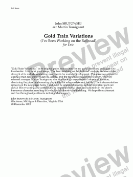 page one of Gold Train Variations