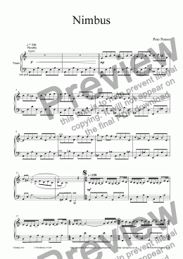 page one of Nimbus [piano solo]