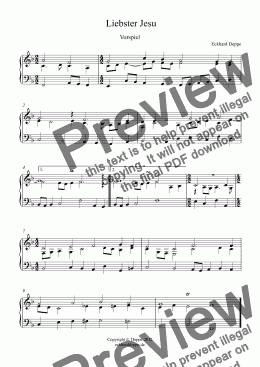 page one of ’Liebster Jesu, wir sind hier’ Choral Vorspiel 