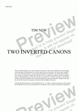 page one of TWO INVERTED CANONS