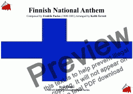 page one of Finnish National Anthem for Brass Quintet (MFAO World National Anthem Series)