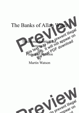 page one of Banks of Allan Water, The; for Flute and Bassoon