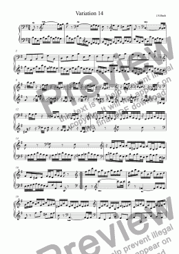 page one of J.S.Bach - Goldberg Variations 14