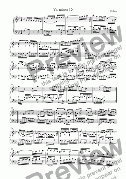 page one of J.S.Bach - Goldberg Variations 15