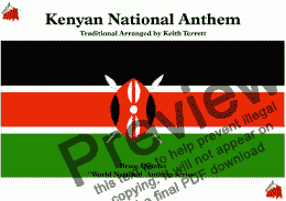 page one of Kenyan National Anthem (Ee Mungu Nguvu Yetu-Oh God of All Creation) for Brass Quintet