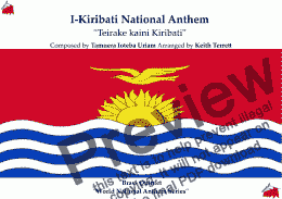 page one of Kiribati National Anthem (Teirake kaini Kiribati) for Brass Quintet (World National Anthem Series)