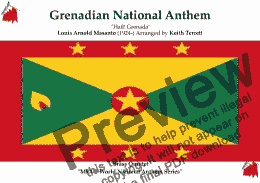 page one of Grenadian National Anthem (Hail! Grenada) for Brass Quintet (MFAO World National Anthem Series)